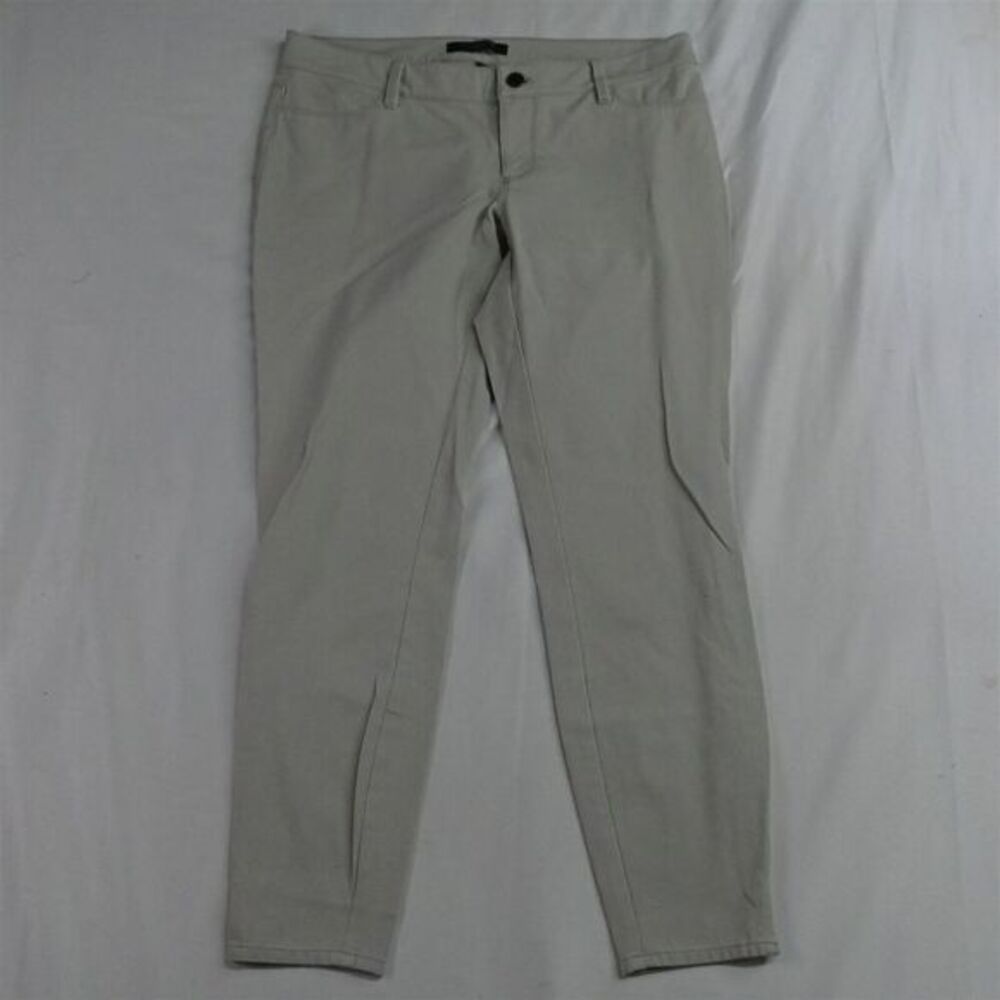 Ann Taylor 8 Zip Cuff‎ Skinny Legging Gray Stretch Denim Womens Jeans